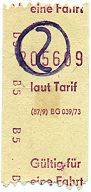 Fahrschein gültig bis 1977