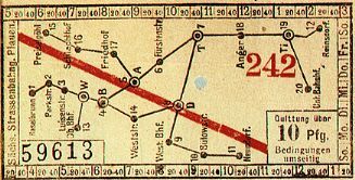 Fahrschein gültig vor 1945