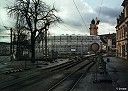 Baustelle Tunnel im Hintergrund die Stadtgalerie