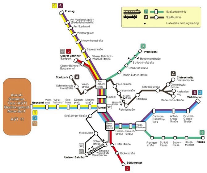 Aktueller Linienplan